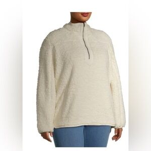 Time and Tru, faux shearling,,3x sherpa, 3 quarter zipper, soft!​​